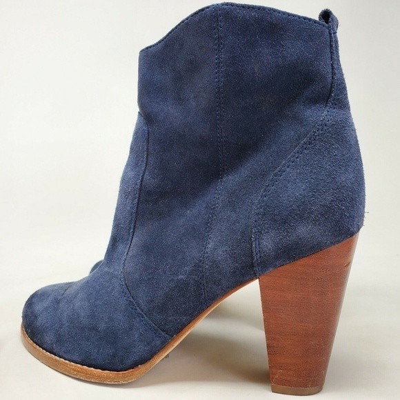 Joie Dalton Suede Tassel Heeled Bootie Blue Sz 38.5 Women's 8.5 - Picture 7 of 12